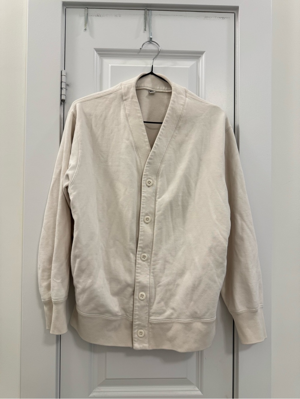 Uniqlo Cream Sweatshirt Cardigan